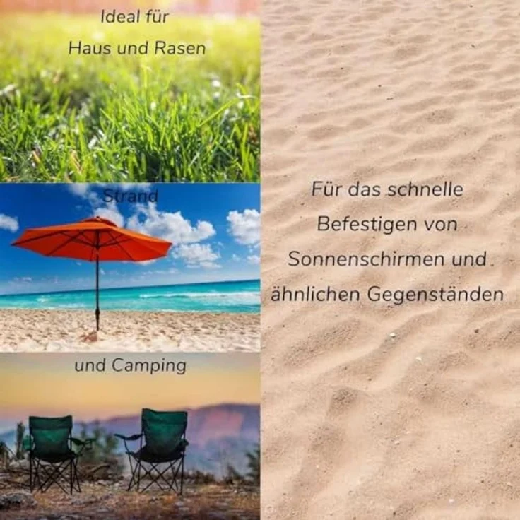 Bodenhülse Einschraubbodenhülse Rasendorn für Sonnenschirme 25-45mm 60147 – Bild 3