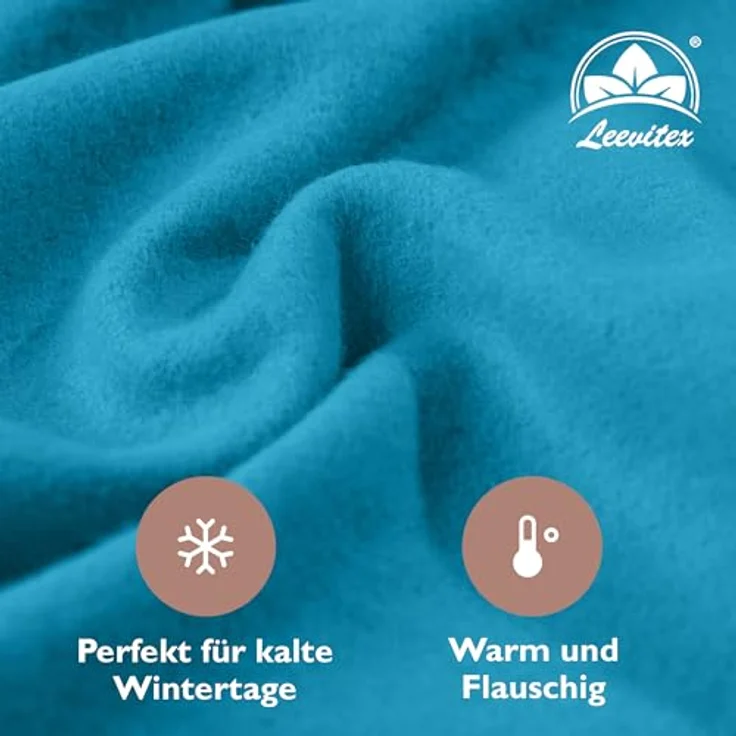 leevitex® Spannbettlaken für kalte Nächte – angenehm weich, passgenau, farbstark & pflegeleicht, Gummizug: Rundum – Bild 4