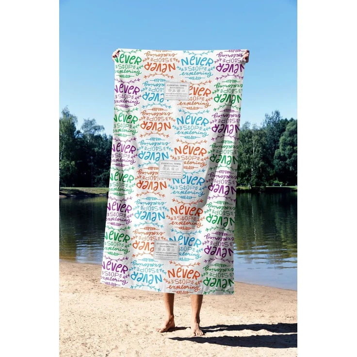 Mijolnir 'Never Stop 90' Strandtuch, Mehrfarbig, 90 x 150 cm – Bild 3