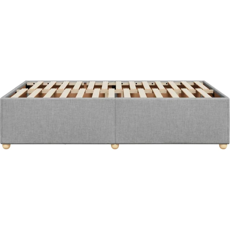 vidaXL Bettgestell ohne Matratze Hellgrau 120x200 cm Stoff 3284722 – Bild 5