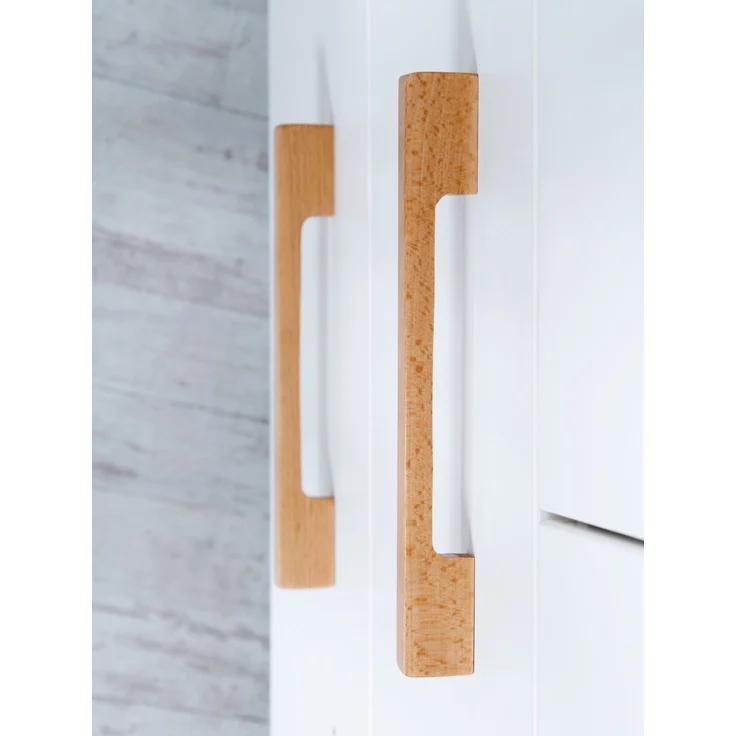 roba Kinderkleiderschrank 3-türig 'Finn' - 2 Schubladen - Soft Close - Weiß/Goldeiche – Bild 6