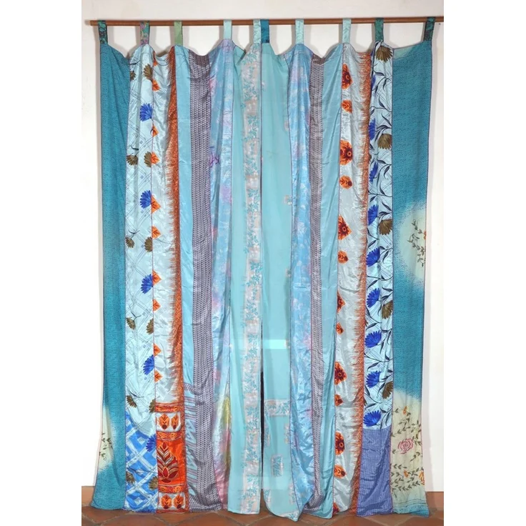 Guru-Shop Vorhang Vorhang 2 Stück seidige upcycling Gardine aus.. – Bild 2