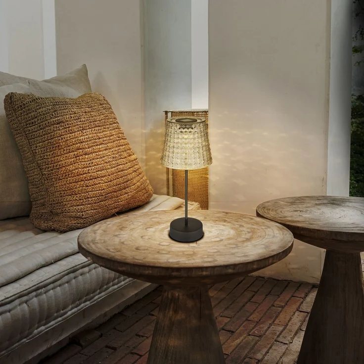 Tischlampe Kabellos 2er Set Solar Akku Tischleuchte Außen Solarleuchte 36634-2S – Bild 4