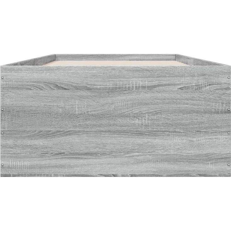 vidaXL Bettgestell Grau Sonoma 90x200 cm Holzwerkstoff 3280970 – Bild 4