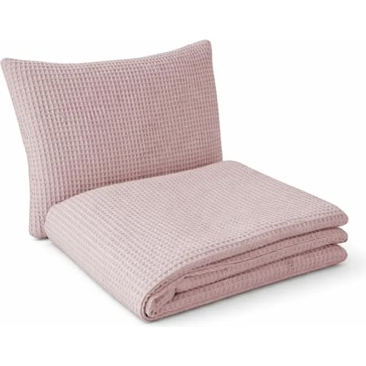Babynestchen Neugeborene – 5-teiliges Baby Set mit Babynest aus Waffelpique Baumwolle – Nestchen Baby für Babybett & Kinderbett – Babykokon Tragbar – OEKO-TEX zertifiziert – Zubehör Babybett - Pink – Bild 8