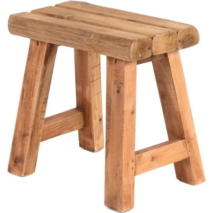 DESIGN DELIGHTS Hocker SITZHOCKER "RUSTIC", 41x42x24cm (HxBxT), Holz massiv, Holzhocker, F – Bild 2