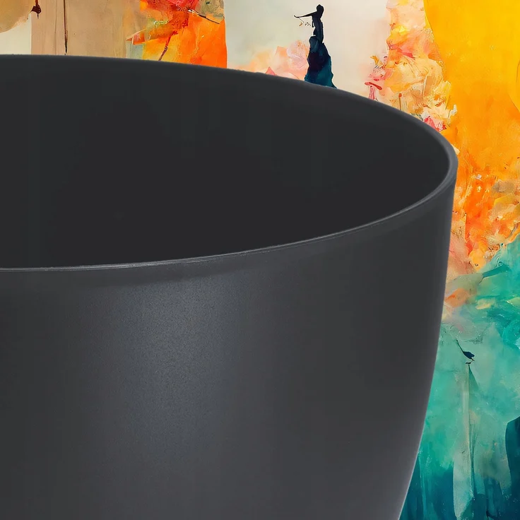 KADAX Blumentopf Blumentopf 47 cm Abdeckung + Einsteckbeine Blumenständer Schwarz – Bild 7