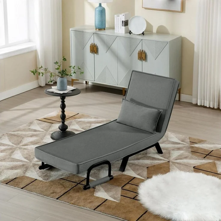 Woltu Schlafsofa, 1 Teile, Schlafsessel 3 in 1, mit Bettfunktion, Sofabett Gästebett