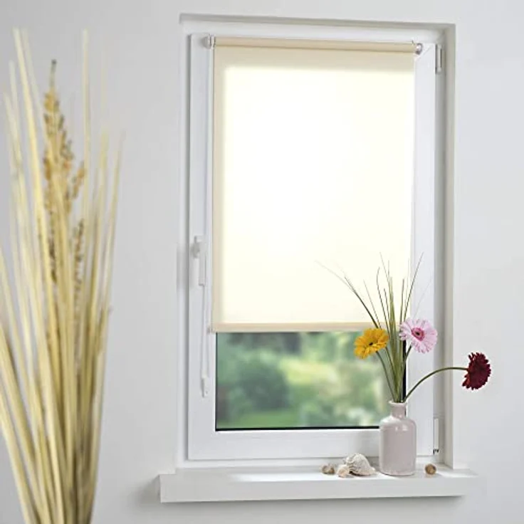 Seitenzugrollo Klemmfix, Liedeco, Lichtschutz, ohne Bohren, Klemmfix, inkl. Klemmträger – Bild 3