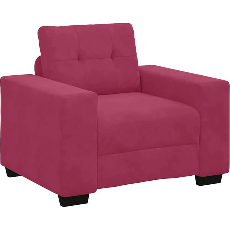 vidaXL Sessel Weinrot 100x78x80 cm Samt 4105102 – Bild 2