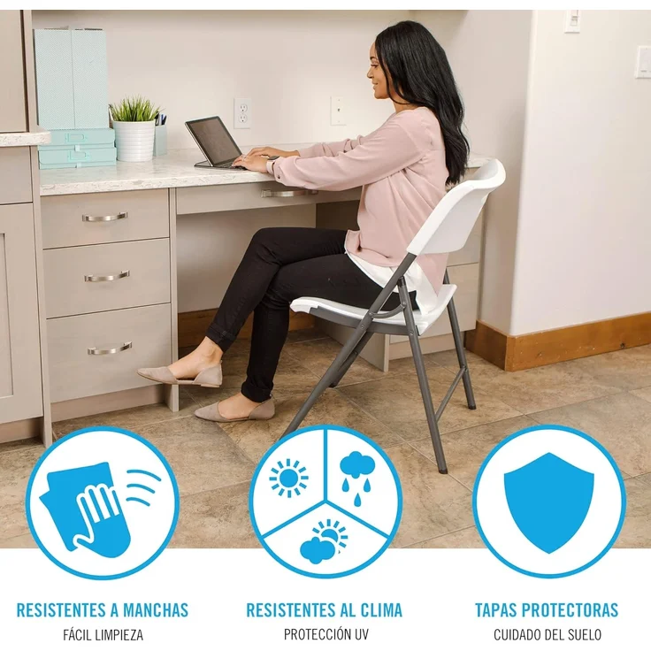 LIFETIME 92114 – 4 Stück Klappstühle für Veranstaltungen, Catering, Büro, Outdoor und Innen, leichte und vielseitige Klappstühle – Bild 6