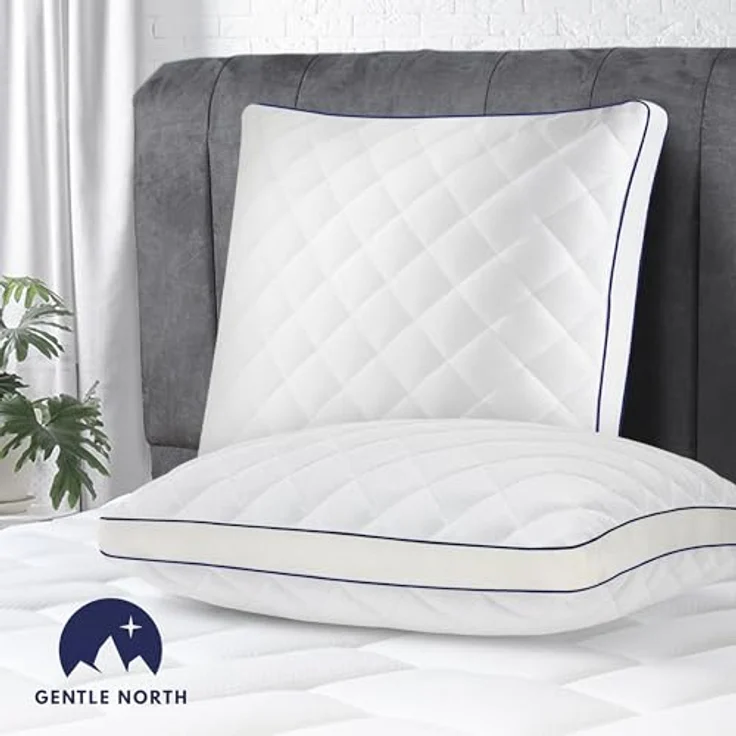 Gentle North Microfaserkissen Kopfkissen in Hotelqualität flauschige, gut gefüllte Schlafkissen, Füllung: Polyester, Rückenschläfer, Seitenschläfer, Bauchschläfer, Seitschläfer – Bild 8
