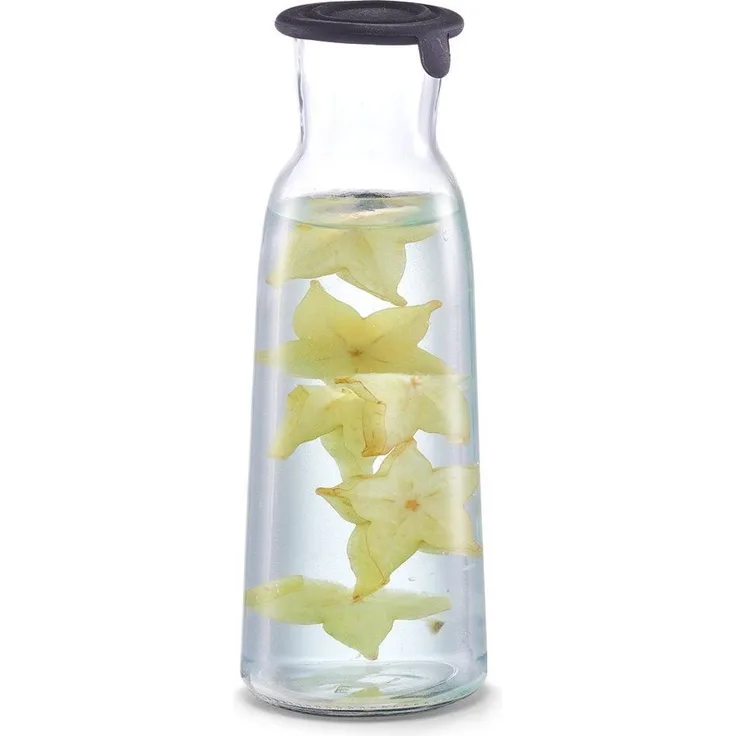 Glas Dekanter für kalte Getränke, Glas, Topf, 1000 ml, schwarz