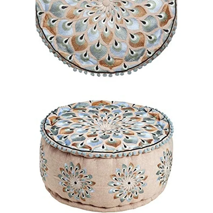 Marrakesch Orient & Mediterran Interior Pouf Orientalische Pouf Hocker Bodenkissen Deko Azet -2- (1-St), Handarbeit