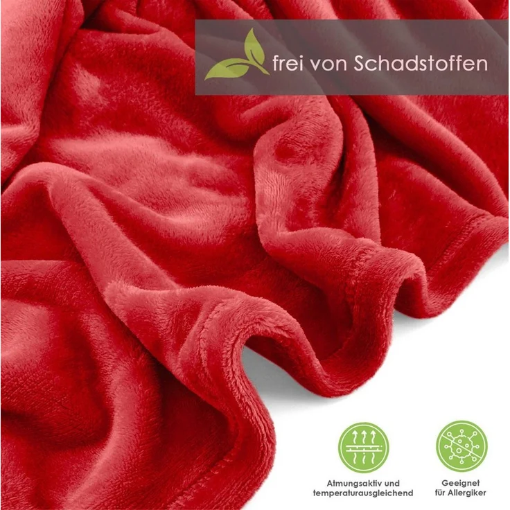 Wohndecke Premium Super Soft Flanell Kuscheldecke Sofadecke, heimtexland, super weich und flauschig, Allergiker geeignet, atmungsaktiv – Bild 2