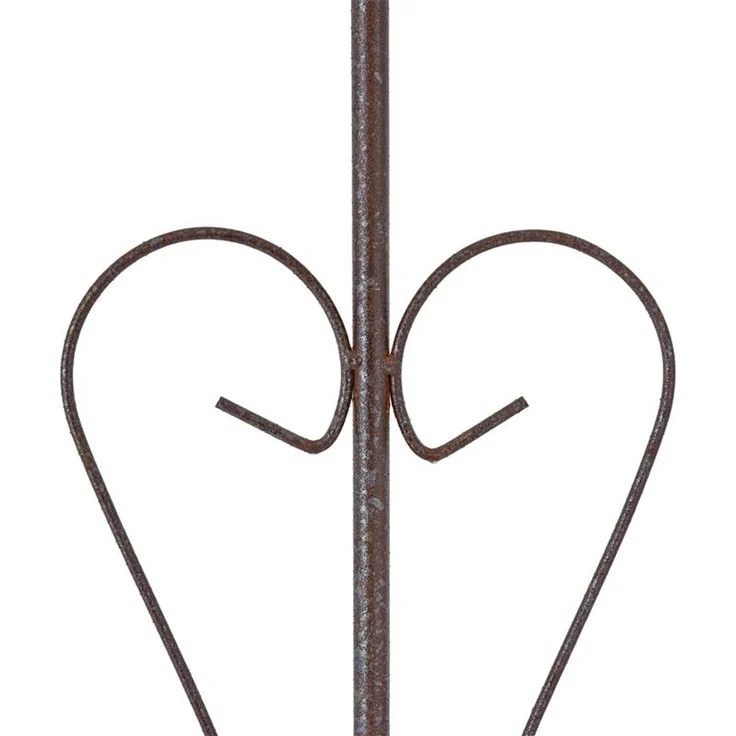 Schmuckzaun Metallzaun Gartenzaun 72x67 cm Zaunelemente 2er Set erweiterbar Rost – Bild 3