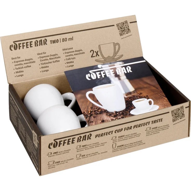 KÖNITZ 2er Set Coffee Bar TWO Espressotasse mit Untertasse 80 ml im Geschenkkarton – Bild 3