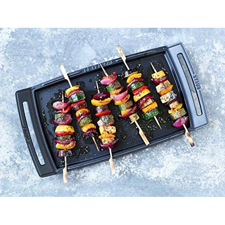 Staub 12033801 Grillplatte aus Gusseisen mit zwei Brennern, 47 x 25 cm, Graphit – Bild 5