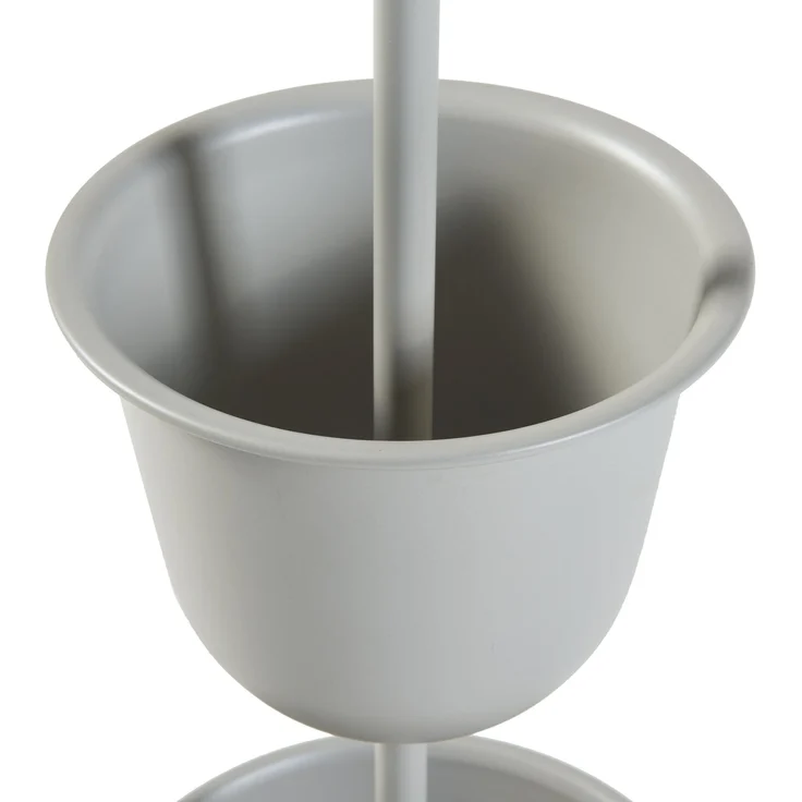 Blumenständer Alphen 2 Töpfe 76,5x26cm Hellgrau [en. casa] – Bild 4