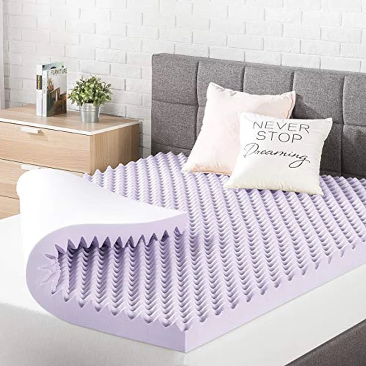 Best Price Mattress Matratzenauflage aus Memory-Schaum, 7,6 cm, mit beruhigendem Lavendel-Infusion, CertiPUR-US-Zertifiziert, Queen – Bild 2
