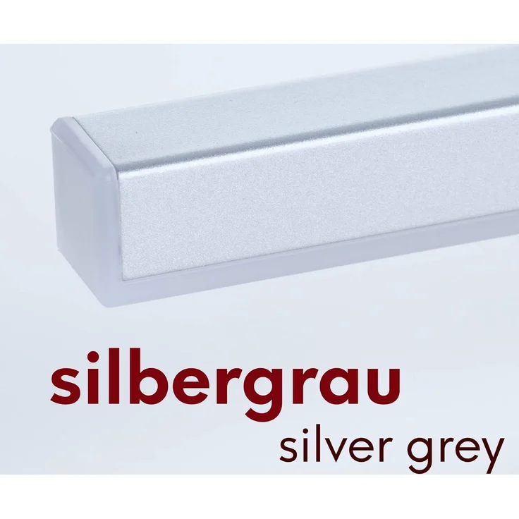 kalb Aufbauleuchte LED Schrankbeleuchtung Schwebetür Aufbauleuchte silbergrau 600mm, 3er Set neutralweiß, neutralweiß – Bild 6