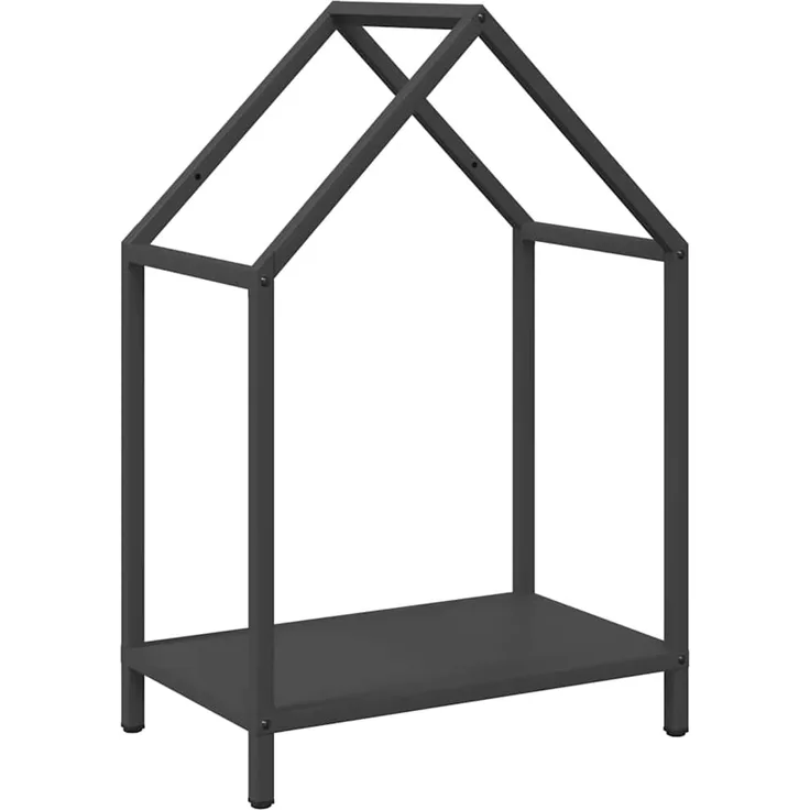 vidaXL Brennholzregal Schwarz 40x25x60 cm Kaltgewalzter Stahl 864291