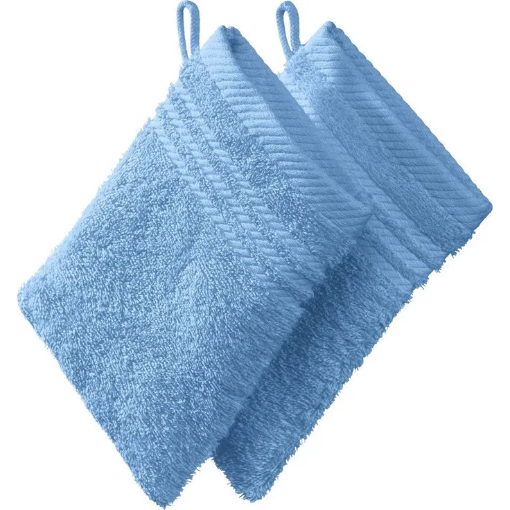REDBEST Waschhandschuh Waschhandschuh 2er-Pack, Frottier (2-St), Walk-Frottier Uni