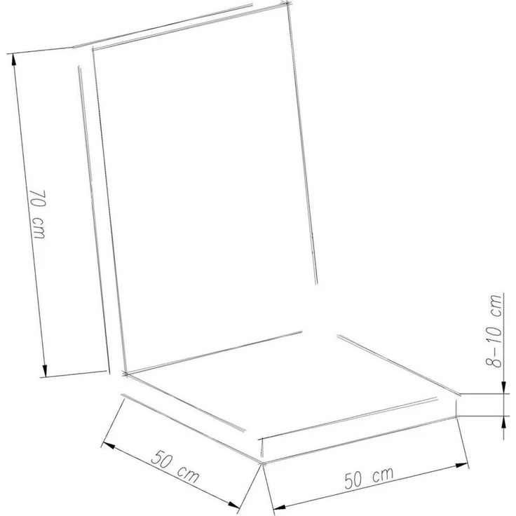Chicreat Set mit 2 Hochlehnersesseln, 120 x 50 x 8 cm, Hellgrau – Bild 2