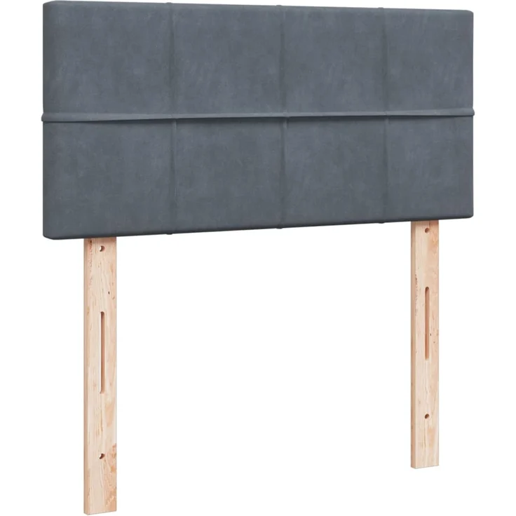 vidaXL Boxspringbett mit Matratze Dunkelgrau 80x200 cm Samt 3287591 – Bild 5