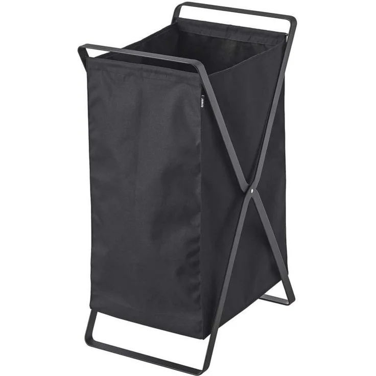 Yamazaki Faltbarer Wäschekorb schwarz Tower - L30 cm - Schwarz – Bild 2