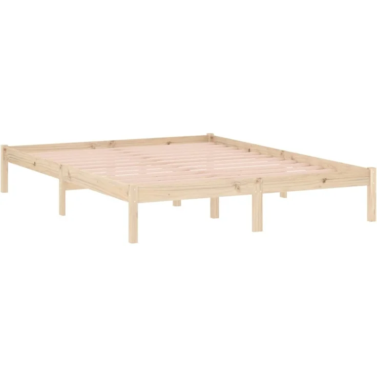 vidaXL Massivholzbett ohne Matratze 152x203 cm Kiefer 822459 – Bild 2