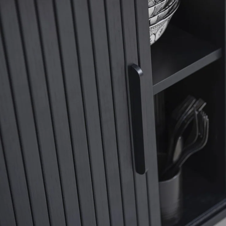 Highboard >Nerja< in Schwarz - 100x118x45 (BxHxT) – Bild 4
