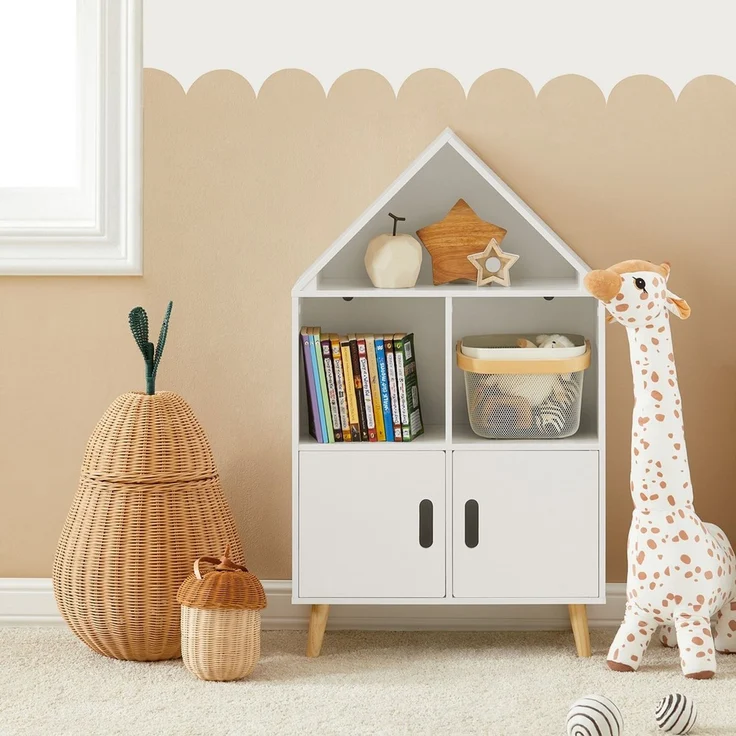 SoBuy KMB58-W Kinderregal, MDF, Lackiert, Weiß, 60 x 103 x 30 cm – Bild 2