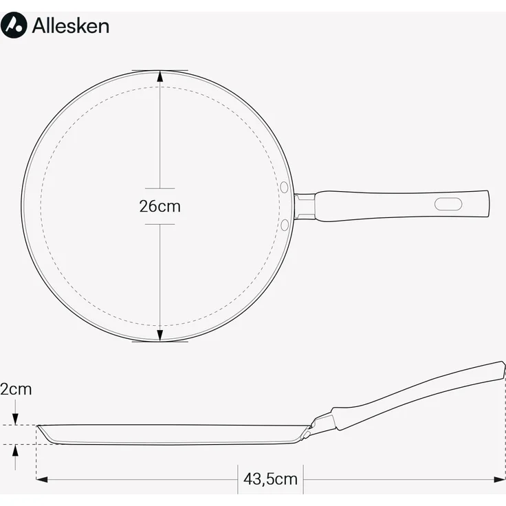 Pfannkuchenpfanne Aluminium ALLESKEN PEGGY 26 cm 1 Stück – Bild 4