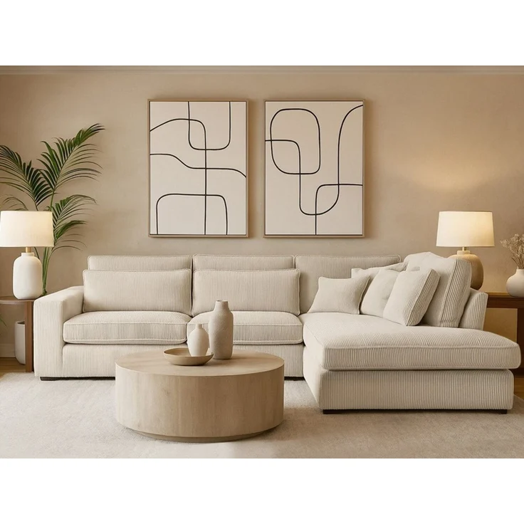 Beautysofa Ecksofa mit dekorativen Kissen PARMA, im modernes Design, klassische Polsterecke inklusive Wellenfedern – Bild 1