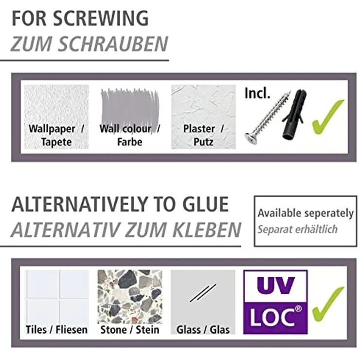 Wenko Eckablage Trestina Edelstahl – Bild 3