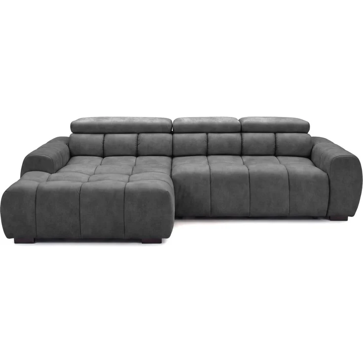 Ecksofa Schlafsofa VELUNIO RELAX in Stoff Salvador Anthrazit Ottomane Links – Bild 5