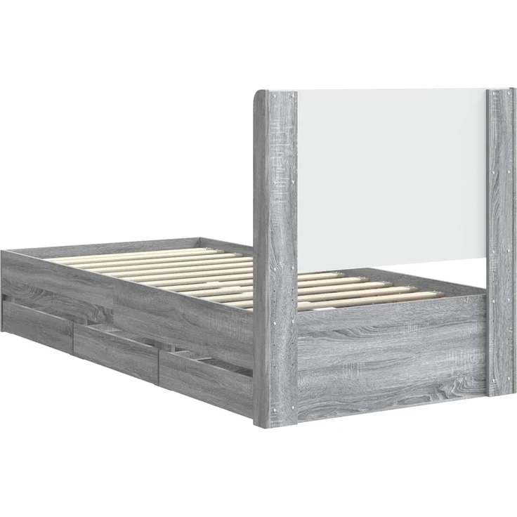 vidaXL Bettgestell mit Stauraum und Kopfteil Sonoma-Grau 90 x 200 cm 3413982 – Bild 8