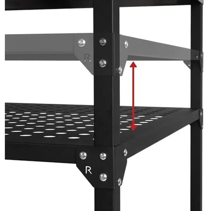 BBQ-Toro Grillablagetisch Grillwagen 80 x 80 x 83 cm, Schwarz, Grilltisch mit großer Arbeitsfläc – Bild 6