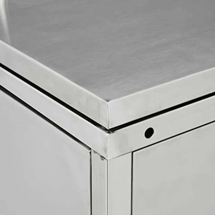 vidaXL Mülltonnenbox für 4 Tonnen 240 L Edelstahl 145382 – Bild 6