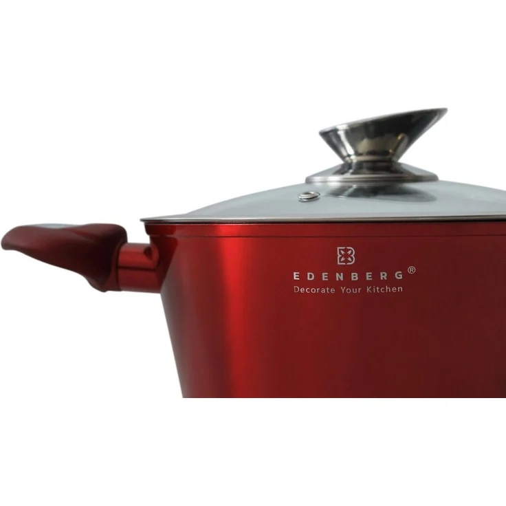 Edenberg Topf-Set Klassische schwarze Töpfe, in 4 verschiedenen Größen und in 4 Farben, Aluminium, Keramik (Gönnen Sie sich stilvolles Kochen auf höchstem Niveau – mit diesem eleganten Topfset, das Design, Qualität und Funktionalität perfekt vereint, 8... – Bild 2