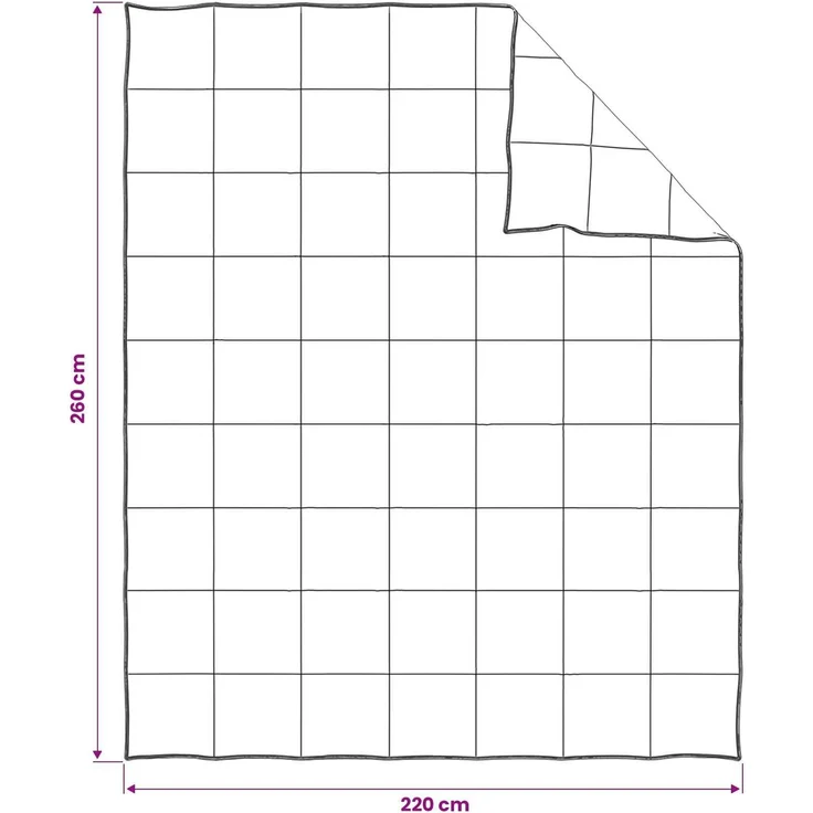 vidaXL Winterbettdecke Beige 260x220 cm 100% natürlicher Kapok 42041910 – Bild 9