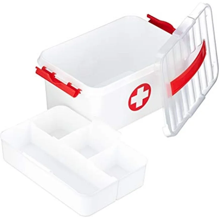 relaxdays Aufbewahrungsbox Medizinbox Kunststoff – Bild 1
