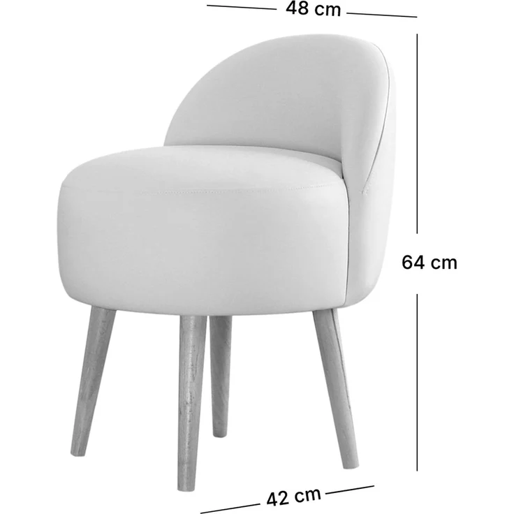 Hanah Home 'Burks - Grey' Pouffe, Grau, 48 x 64 x 42 cm – Bild 6