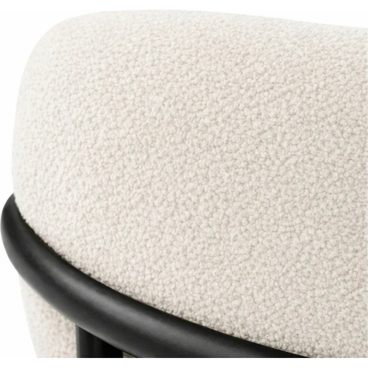 HAGO Esszimmerstuhl 2er Set Küchenstühle Esszimmerstühle Teddy Stoff Rückenlehne rund – Bild 4