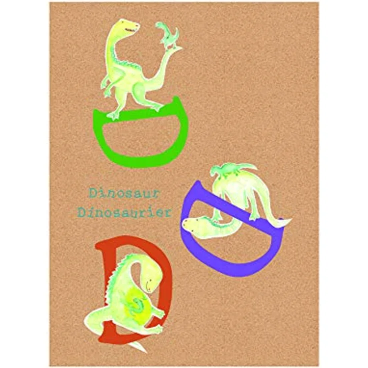 Komar Wandbild ABC Animal D, Kinderzimmer Poster zur ABC-Lernförderung, 40 x 50 cm, seidenmatte Oberfläche, lichtbeständig, ohne Rahmen, P036D-40x50