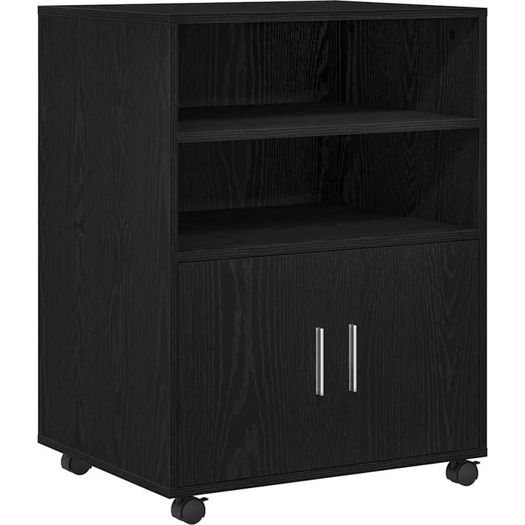 vidaXL Schrank mit Regal Schwarz Eichen-Optik 60 x 48 x 74,5 cm 869242 – Bild 1