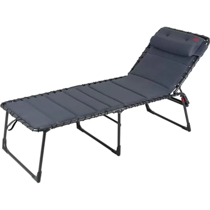 Crespo Sonnenliege Liegestuhl AL364 XL Air Deluxe Camping Garten Liege Alu 140kg Grau – Bild 5