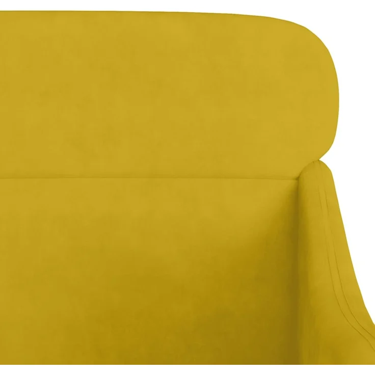 Sessel wohnzimmer, Relaxsessel Gelb 63x76x80 cm Samt – Bild 6