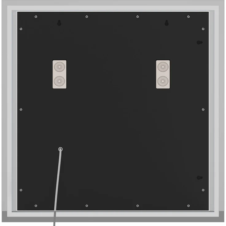CLP Badspiegel Jaffrey Bluetooth-Lautsprecher Anti-Beschlag Quer- und Hochformat LED,80x80 cm – Bild 7
